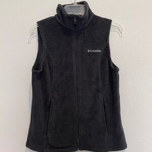 Columbia Black Fleece Vest Excellent Condition Women's Medium Warm